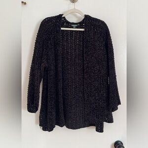 Wild Fable Black Open-Knit Cardigan